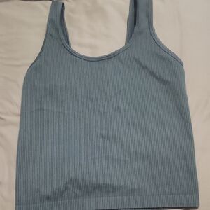 a new day Ribbed Scoop Tank Top - Slate Blue